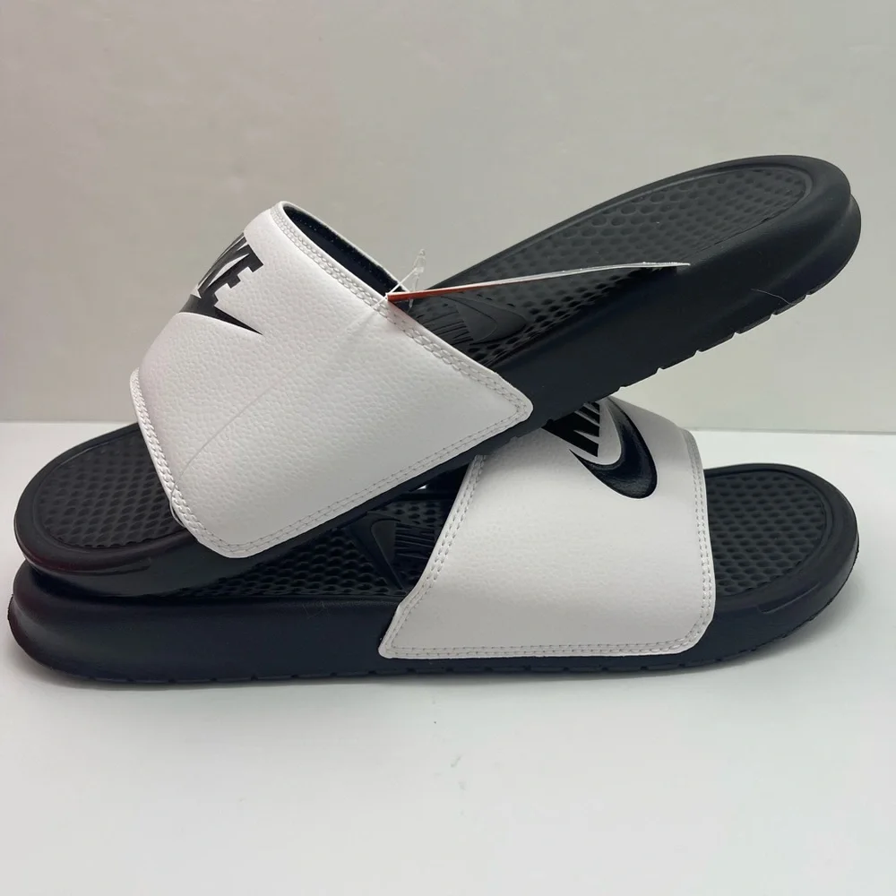 Nike Benassi JDI Men's Slides Black and White Slides